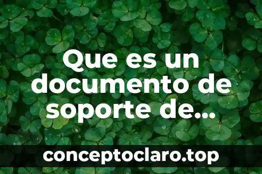 Que es un documento de soporte de envío bancario