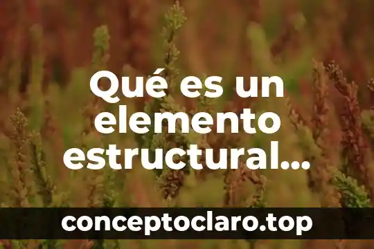 Qué es un elemento estructural dibujo