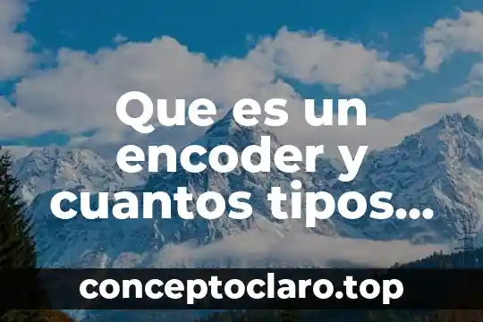 Qué es innovación y cuántos tipos de INPs existen 3 Que es un encoder y cuantos tipos hay