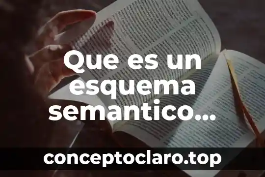 Que es un campo semantico de escuela 8 Que es un esquema semantico ejemplos