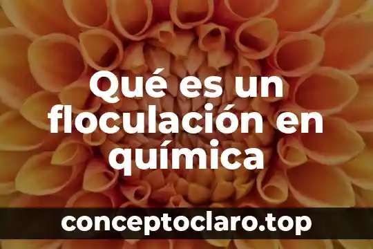 Que es una reaccion quimica y sus tipos de reacciones 7 Qué es un floculación en química