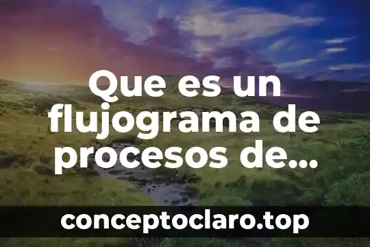 Que es un flujograma de procesos de produccion