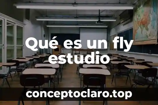 Qué es un fly estudio