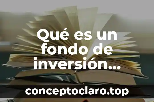 Qué es un fondo de inversión concepto