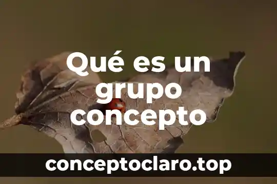 Qué es un grupo concepto