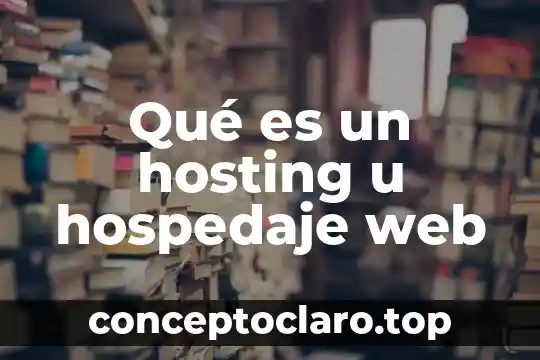 Qué es un hosting u hospedaje web