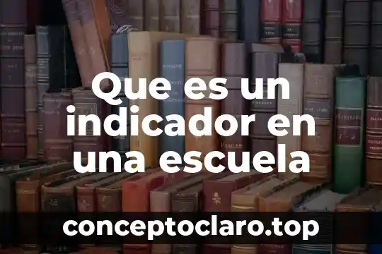 Que es un indicador en una escuela