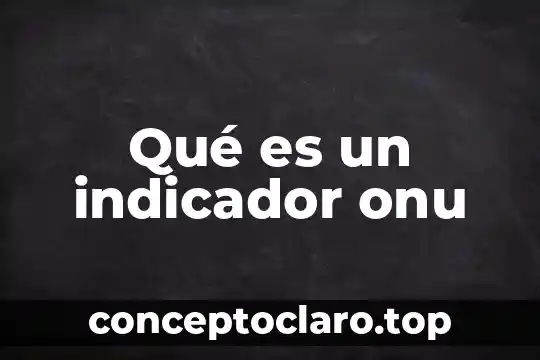 Por que es necesario un gerente general 8 Qué es un indicador onu