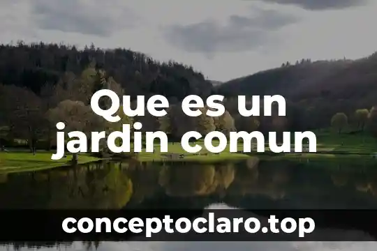 Que es un jardin comun