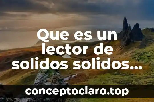 Que es un lector de solidos solidos concepto