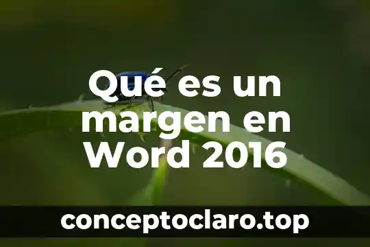 Qué es un margen en Word 2016