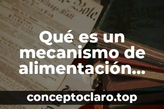 Qué es un mecanismo de alimentación en tejido