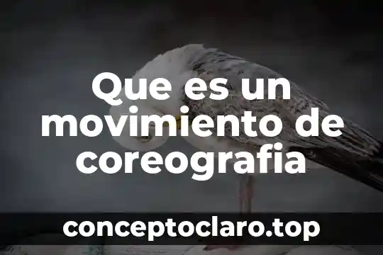 Que es un movimiento de coreografia