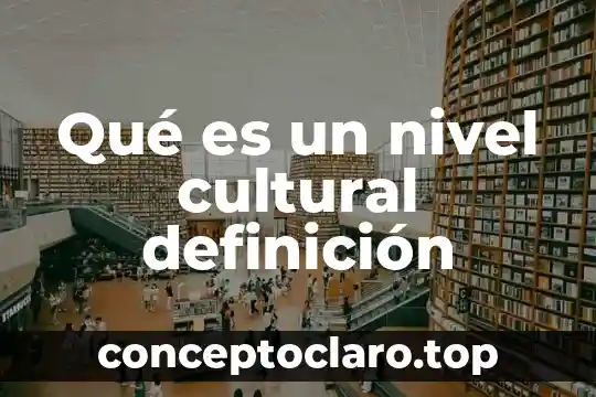 Qué es un nivel cultural definición