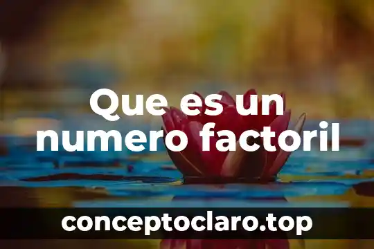 Que es un numero factoril