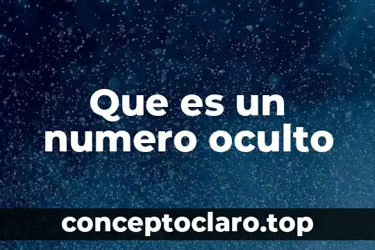 Que es el numero de siac 6 Que es un numero oculto