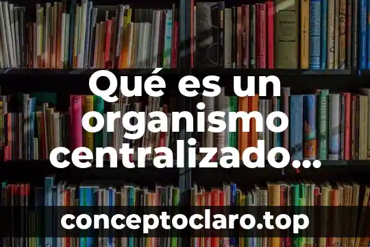 Qué es un organismo centralizado características y ejemplos