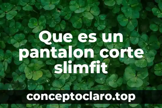 Que es un pantalon corte slimfit