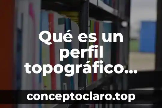 Qué es el concepto constructivo 3 Qué es un perfil topográfico concepto