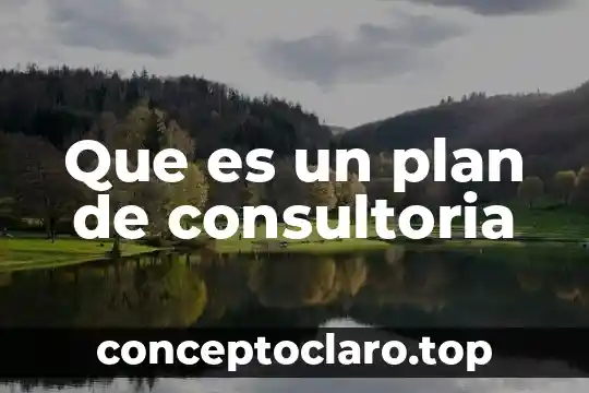 Que es consultoria de servicios juridicos 4 Que es un plan de consultoria