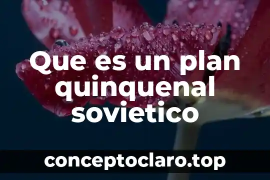 Que es un plan quinquenal sovietico