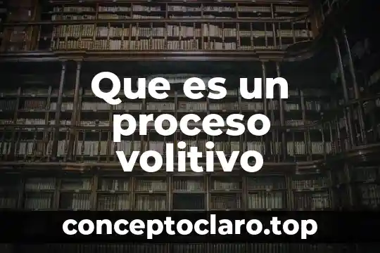Que es un proceso volitivo