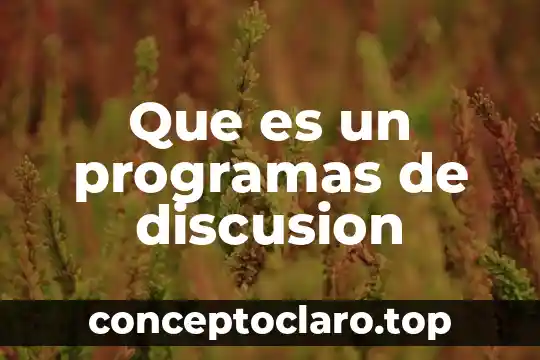 Que es un programas de discusion