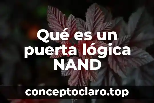Qué es un puerta lógica NAND