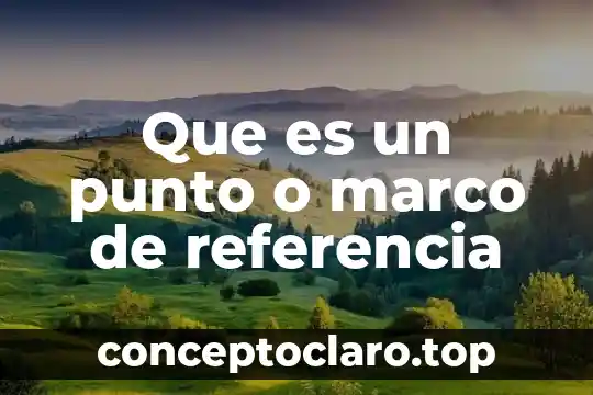 Que es un punto o marco de referencia