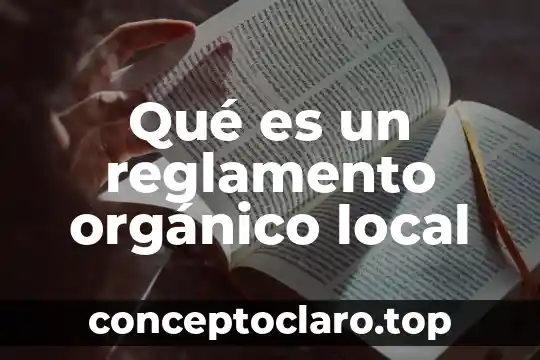 Que es el reglamento de la ley federal de turismo 6 Qué es un reglamento orgánico local