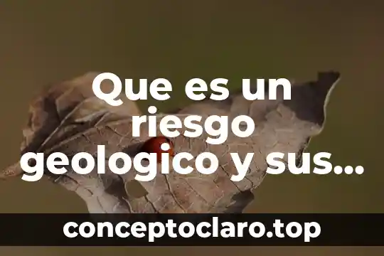 Que es un riesgo geologico y sus tipos