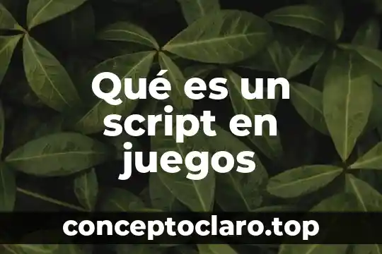 Qué es un script en juegos