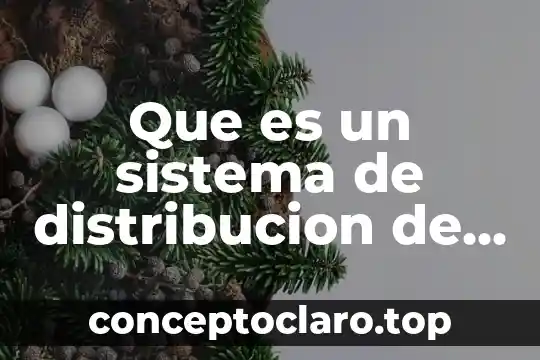 Que es un sistema de distribucion de agua