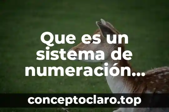 Que es un sistema de numeración decimal ejemplo