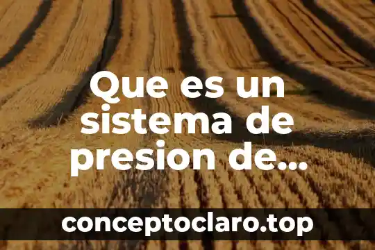 Que es un sistema de presion de datos