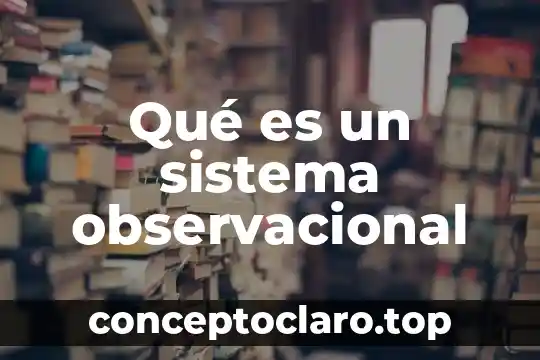 Qué es un sistema observacional