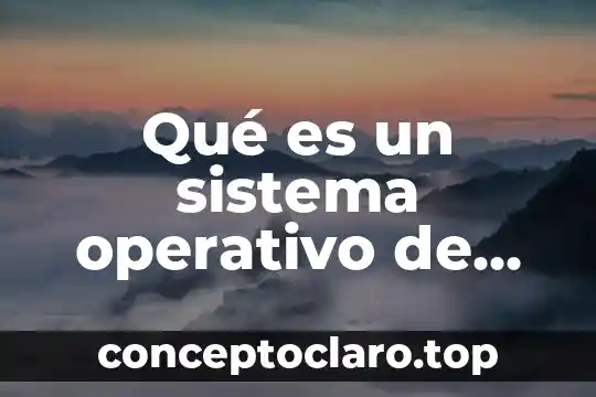 Qué es un sistema operativo de servidor