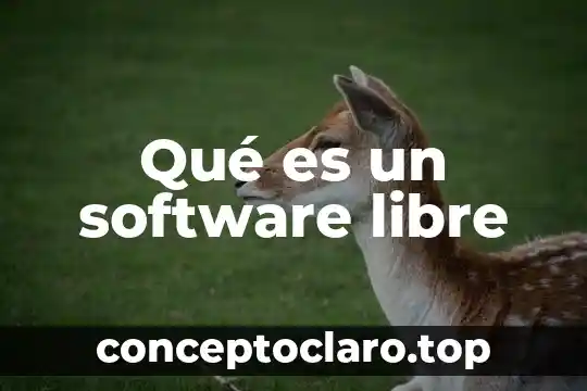 Qué es un software libre