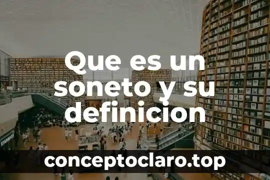Que es un soneto y su definicion
