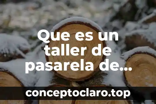 Que es un taller de pasarela de moda