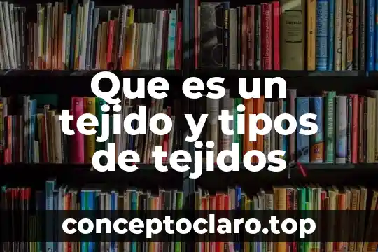 Que es un tejido y tipos de tejidos