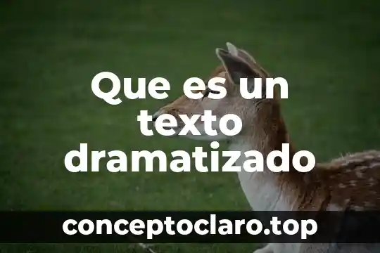 Que es traducción del texto 3 Que es un texto dramatizado