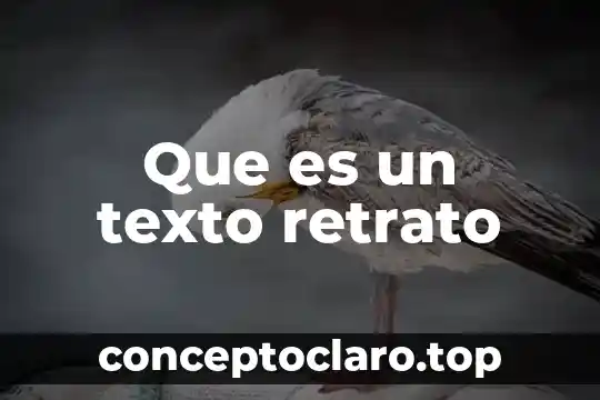 Que es un texto retrato