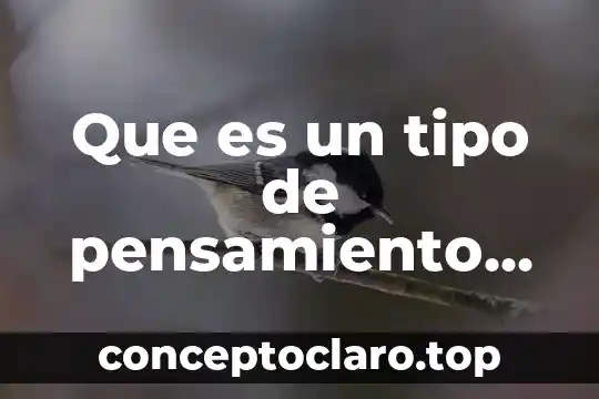 Que es el pensamiento etico 5 Que es un tipo de pensamiento inductivo