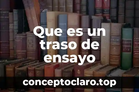 Qué es un ensayo y qué tipos de ensayos existen 8 Que es un traso de ensayo