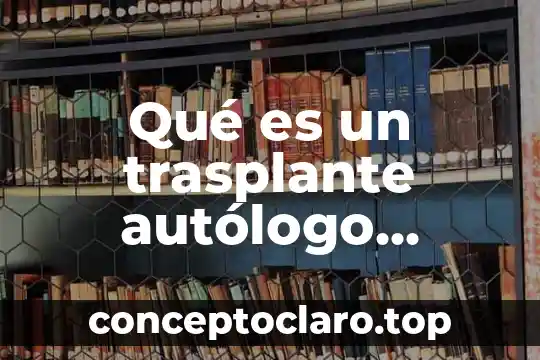 Definicion de hidraulica que es significado 5 Qué es un trasplante autólogo definición