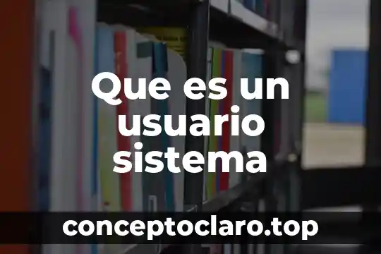 Que es un usuario sistema