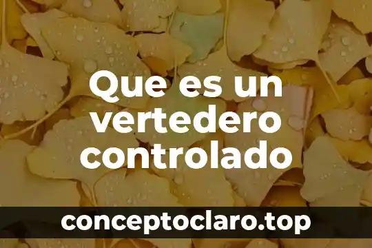 Que es un vertedero controlado