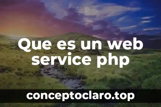 Que es un web service php