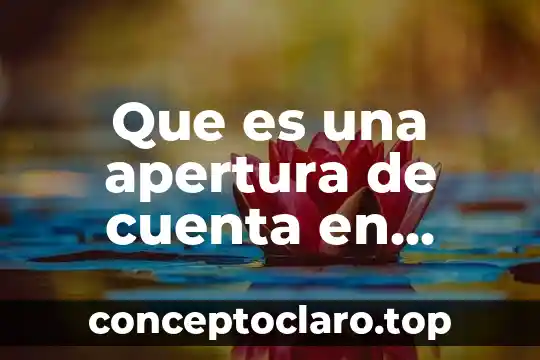Que es una apertura de cuenta en coche